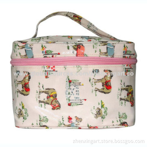 Canvas lamination cosmetic bag